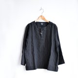 画像: orslow / UNISEX PULLOVER Linen "BLACK"