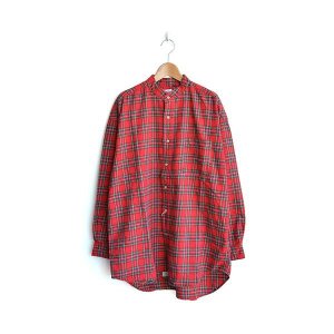 画像: orslow / Stand Collar Long Shirt RedCheck