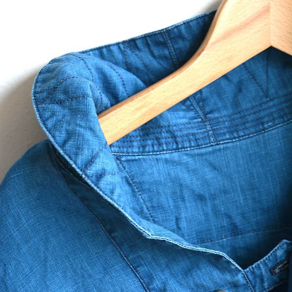 A VONTADE（ア ボンタージ）/ Indigo Linen Pullover Shirts S/S