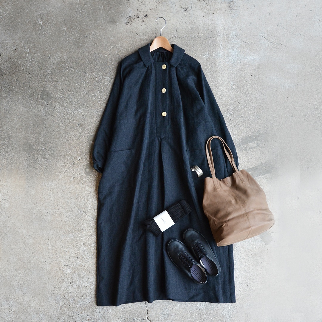 画像: Atelier d’antan（アトリエ・ダンタン） / Lorges Wool Linen Dress